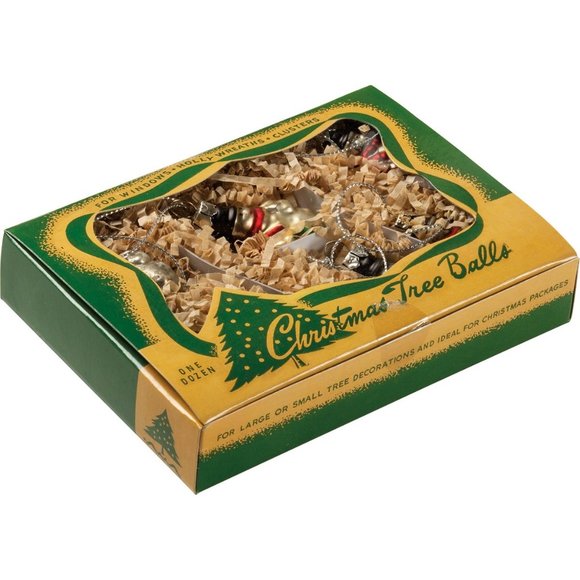 Primitives by Kathy Mini Glass Vintage Style Snowman Ornaments - Set of 6 - Picture 2 of 4